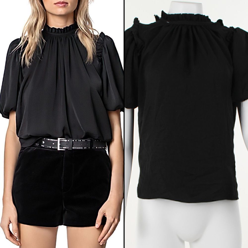 Zadig & Voltaire Tattoo Low-Back Satin Top